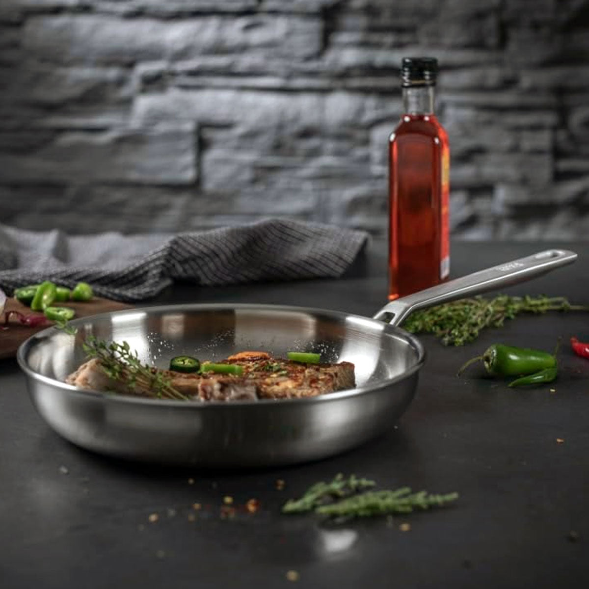 Kuhn Rikon FivePly Stainless Steel Frying Pan