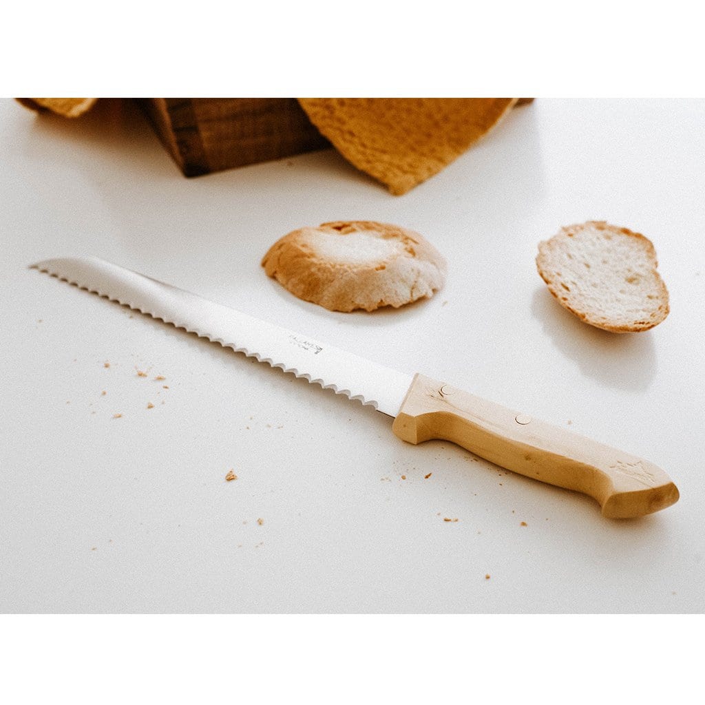 Cuchillo de pan Pallarès de acero inoxidable con mango de boj - Claudia&Julia