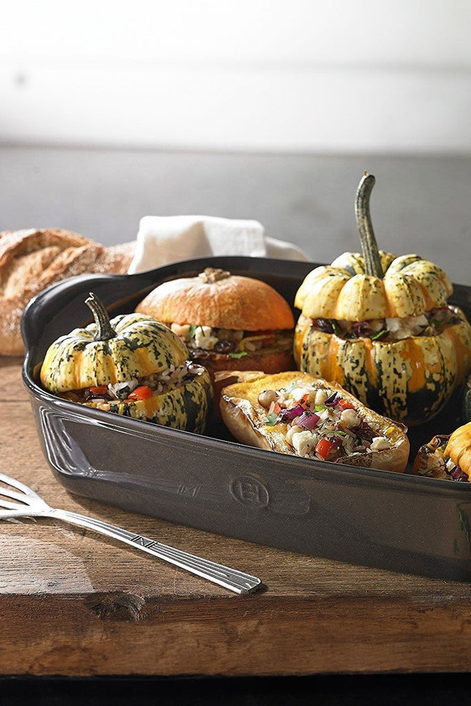 Calabazas rellenas de arroz salvaje y feta