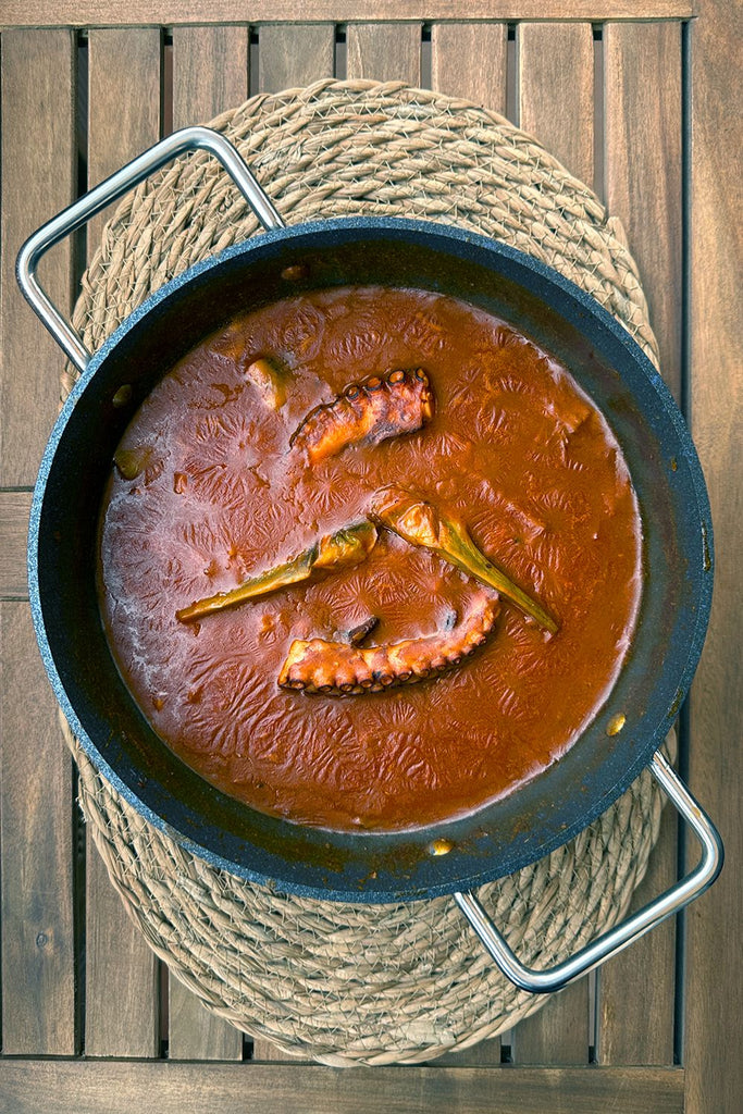 Arroz meloso con pulpo y alcachofas