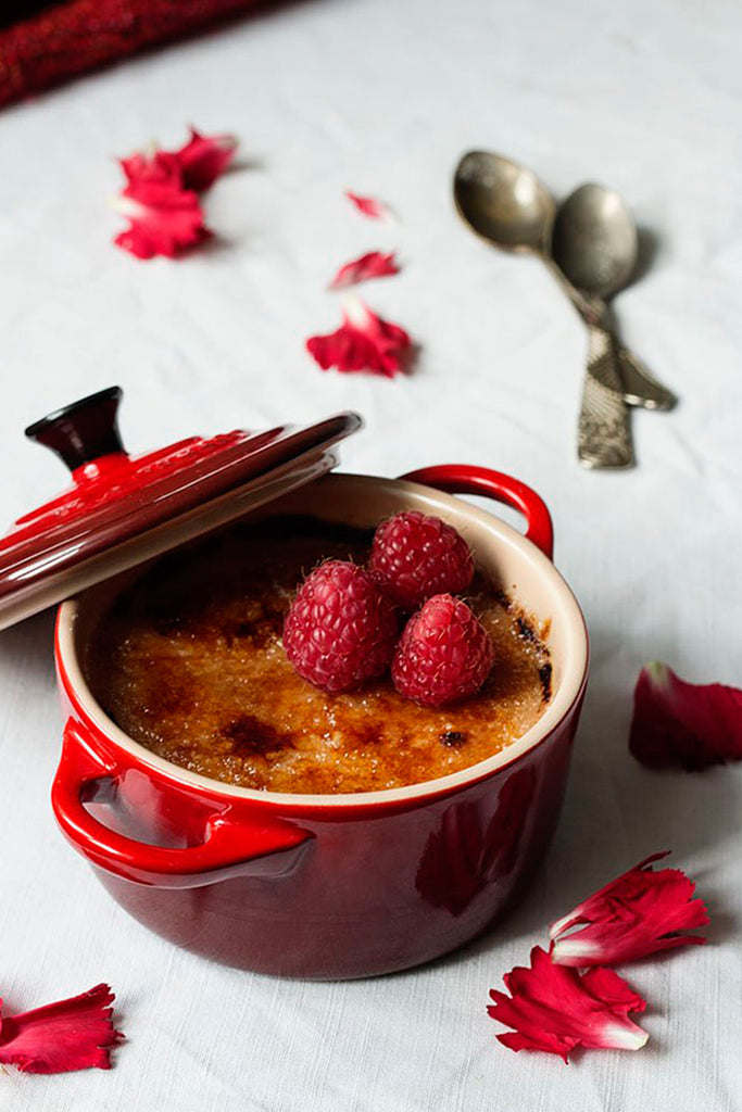 Crème brûlée de frambuesas