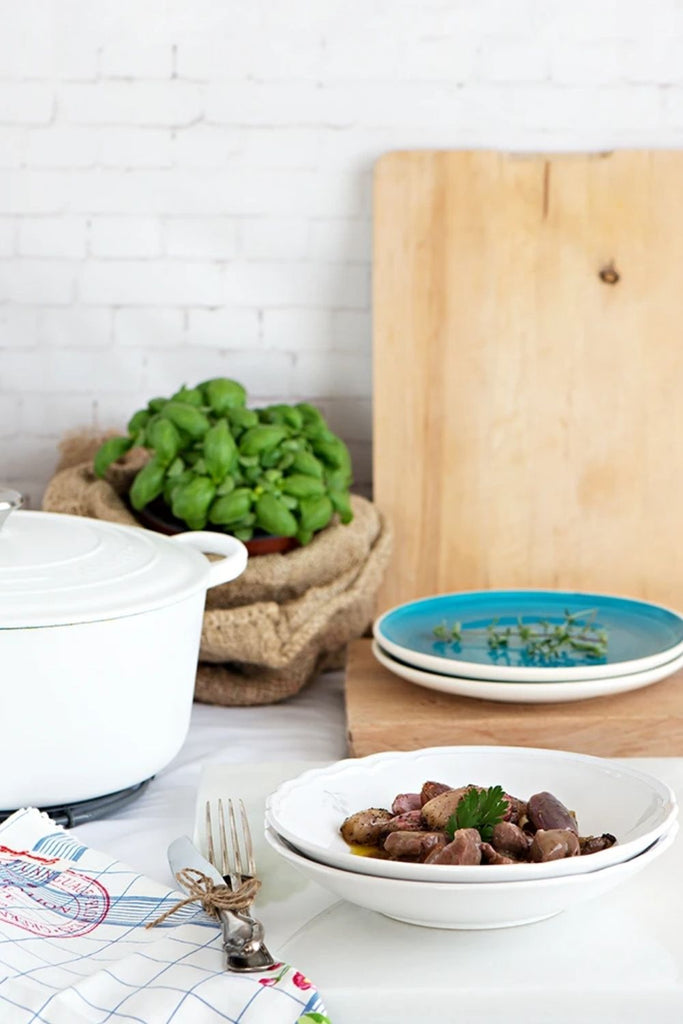 Estofado de cerdo al vino tinto con panceta y cebollas (adaptación del Bouef bourguignon de Julia Child)