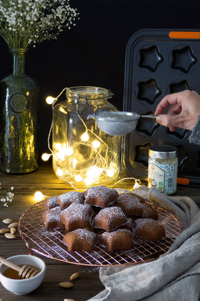 Estrellitas de almendra, coco y miel