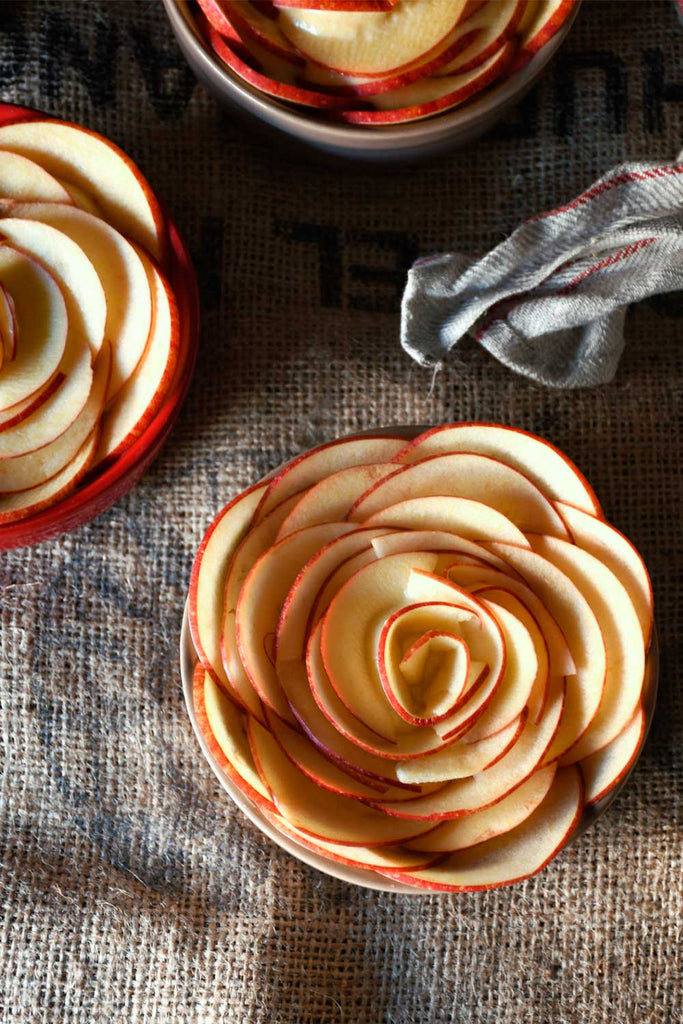 Pastel rosa de manzana