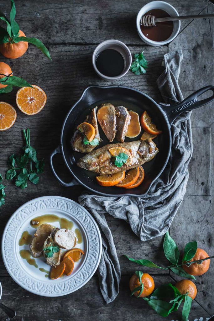 Solomillo de cerdo con glaseado de naranja