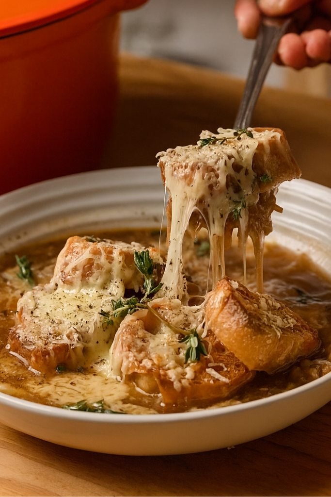 Sopa de cebolla francesa