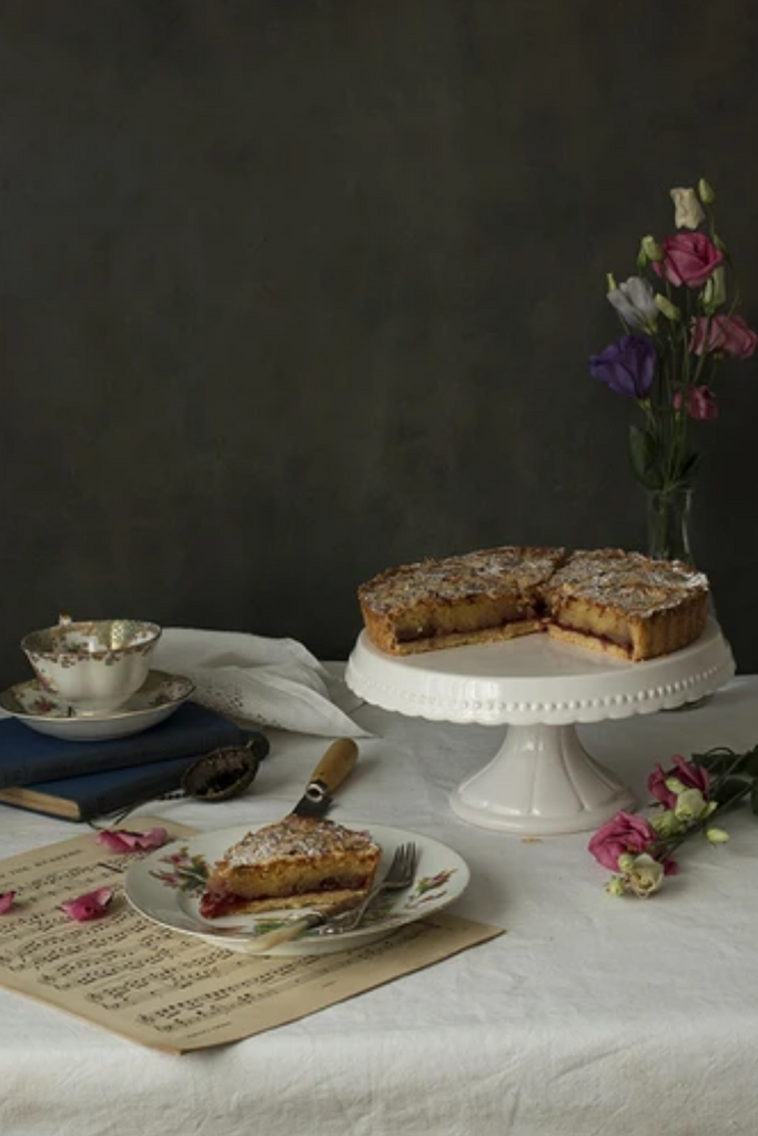 Tarta Bakewell presentada en el stand de Birkmann