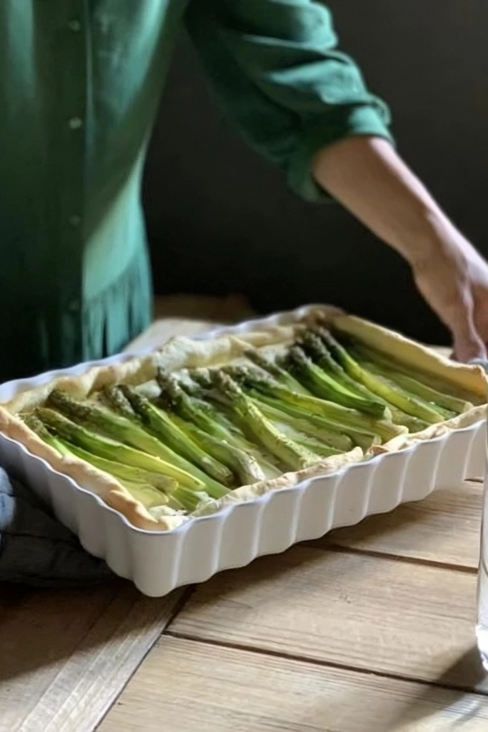 Tarta de espárragos y ricotta