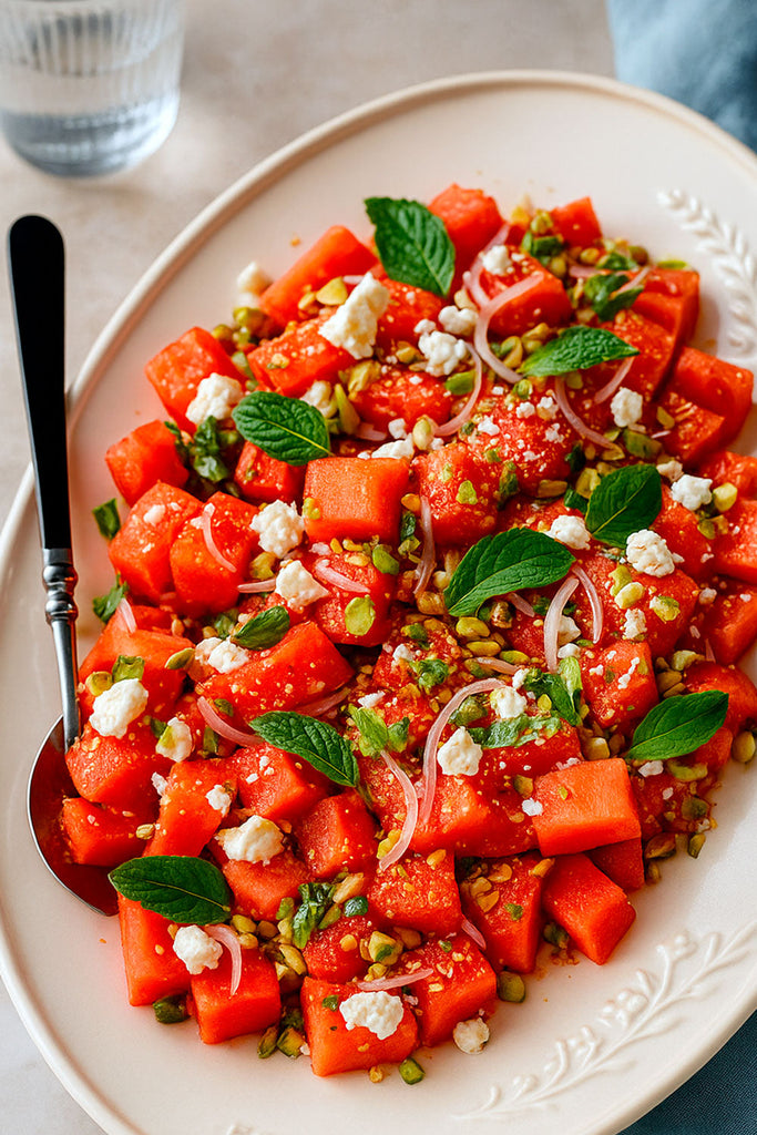 Ensalada de sandía y queso feta