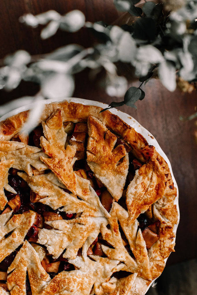 Pastel de calabaza, avellanas y setas