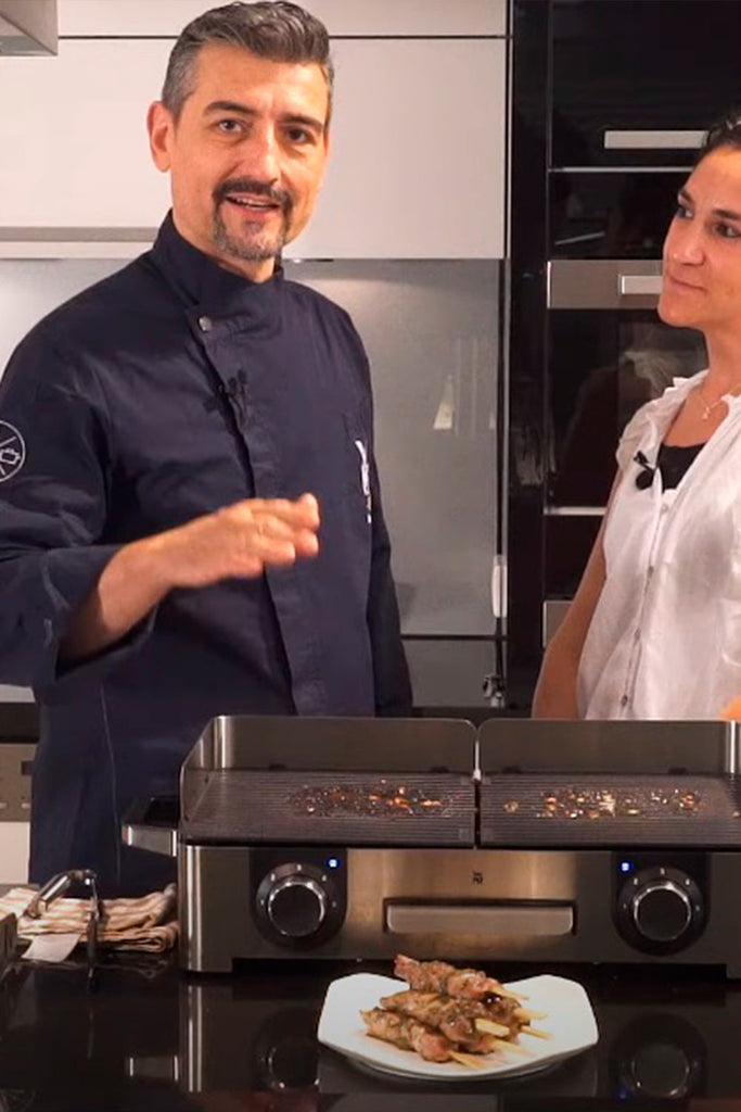 Brochetas de solomillo marinado a la canela y miel