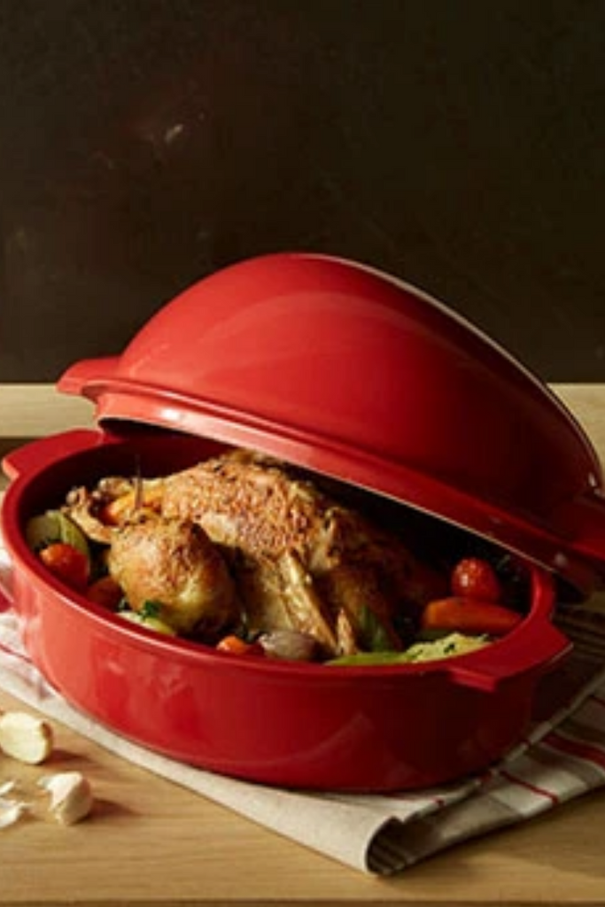 Pollo al horno con romero y verduras glaseadas