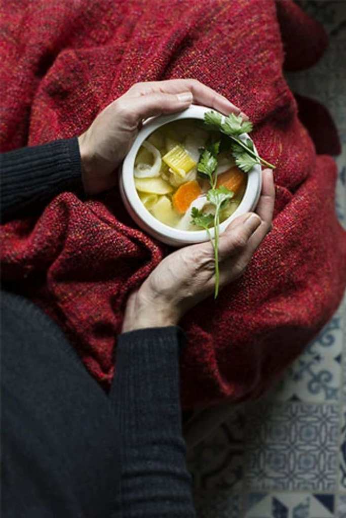 Porrusalda con bacalao