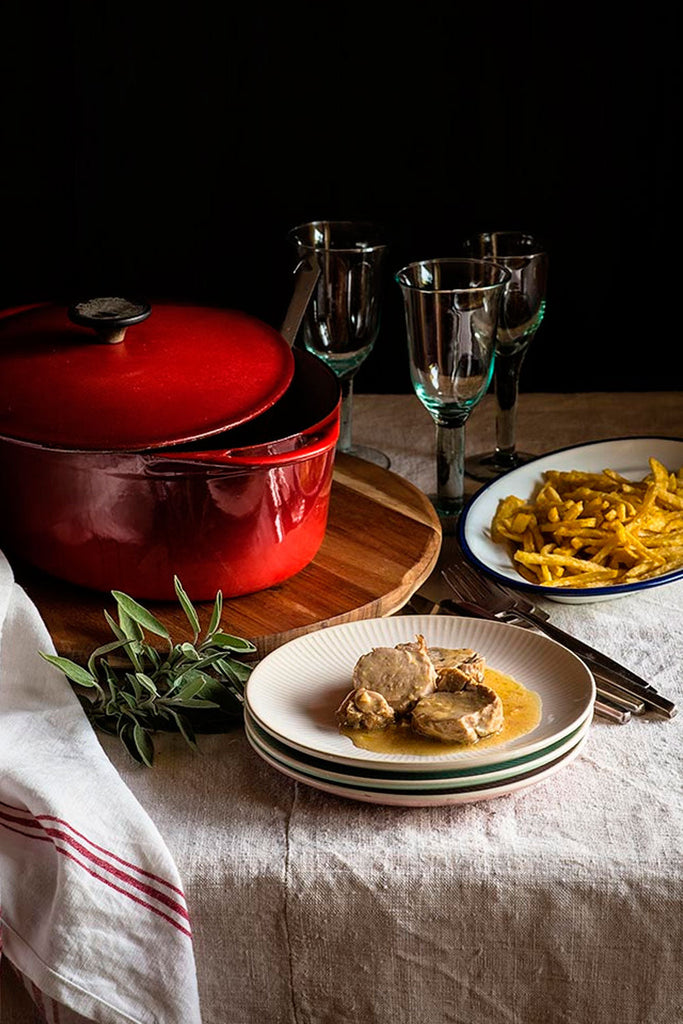 Solomillo de cerdo con vino y salvia