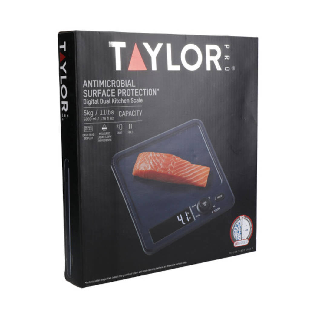Báscula de cocina digital Taylor Pro antibacteriana dual 5Kg-KITTYPSCALEAB