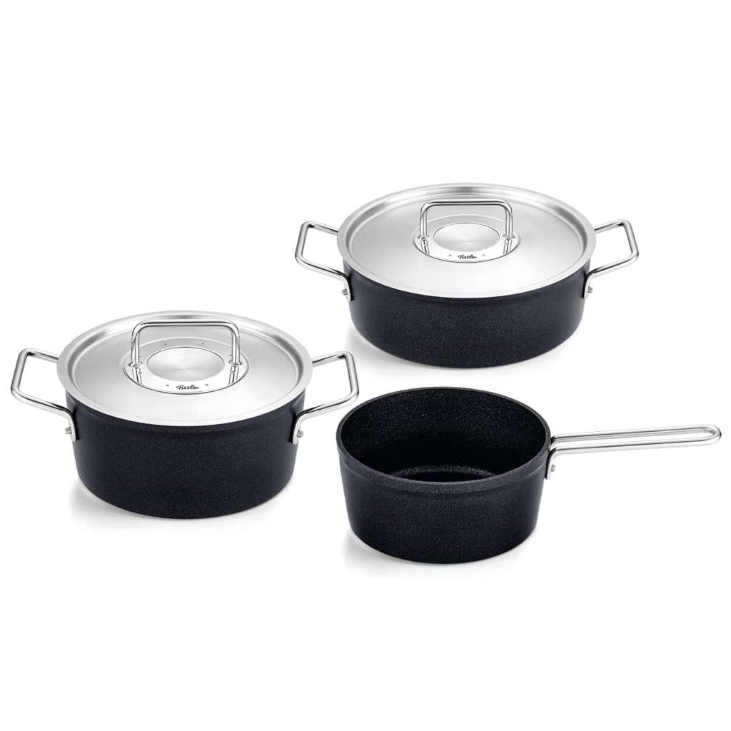 Batería de 3 piezas antiadherentes Adamant® Fissler-Con tapa de acero-