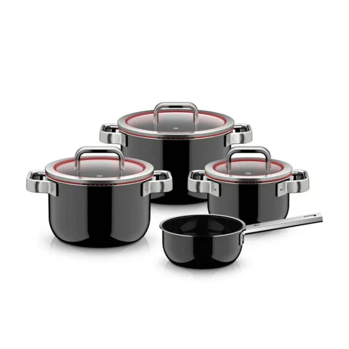 4-piece iron cookware set FusionTec Function Pro Black by WMF