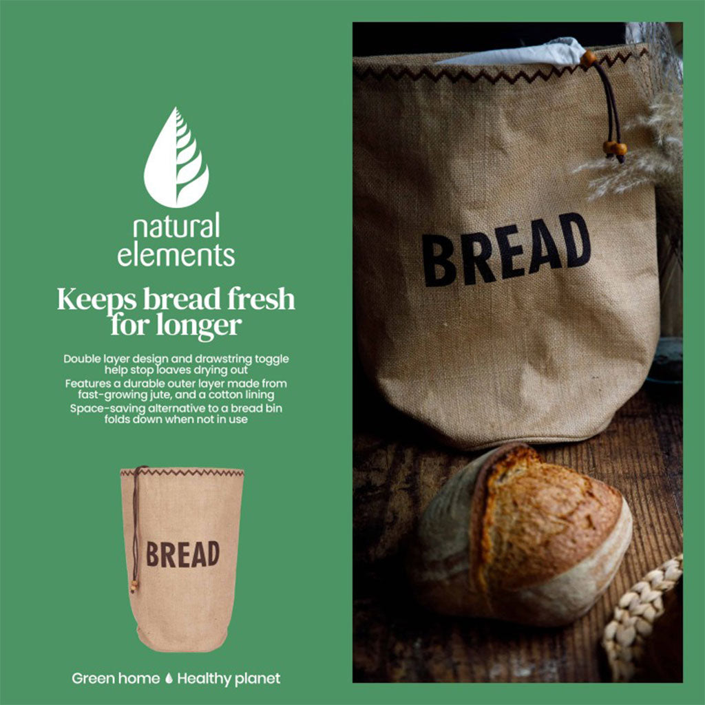 Bolsa para pan de doble capa Natural Element KitchenCraft-KITNEBREADBAG