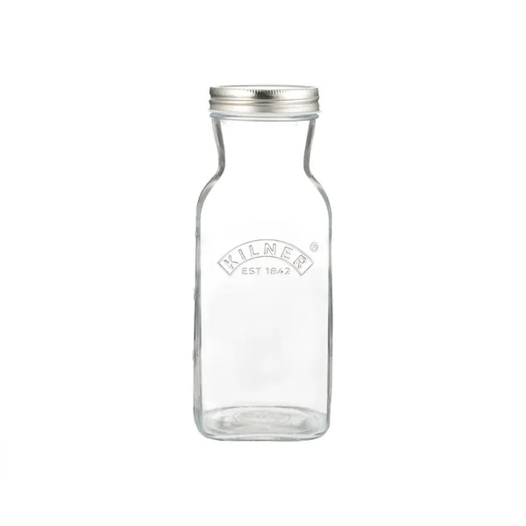 Botella De Vidrio Kilner 1 Litro Para Zumos, Salsas Y Conservas - Boca Ancha, Tapa Con Etiqueta