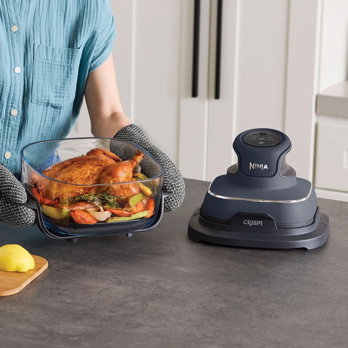 Crispi Ninja® Heißluftfritteuse: die Airfryer mit Glasbehältern und tr