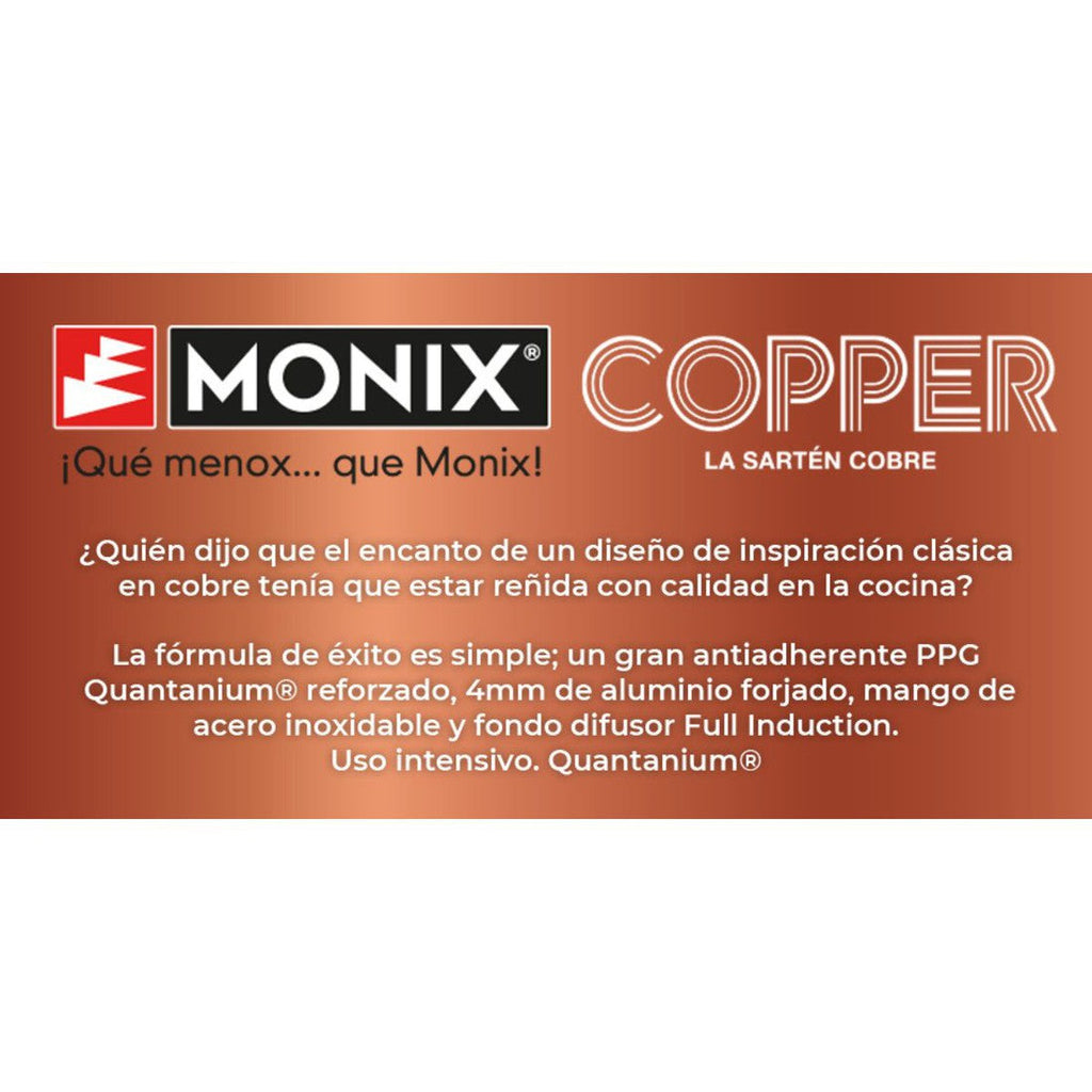 Grill antiadherente con rayas Copper Monix- MONM740030-8435092425400-2