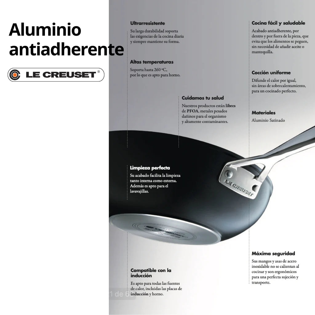 Set de 6 piezas aluminio antiadherente Le Creuset-LEC51806000010002