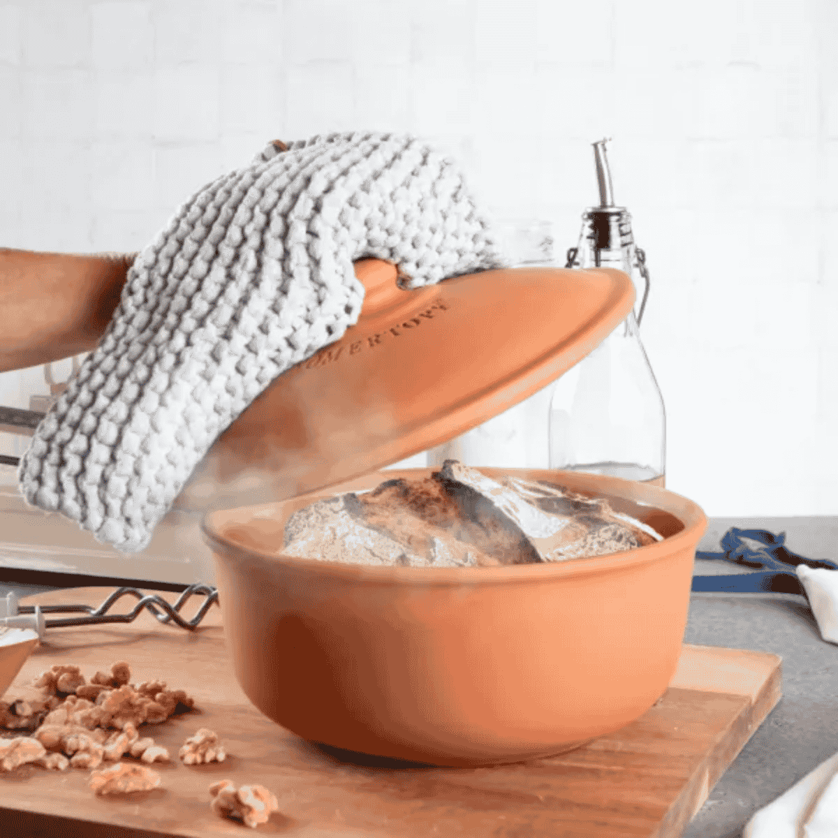 römertopf zum brot aufbewahren Hochtemperatur-Terrakotta-Backofen für Brot Römertopf