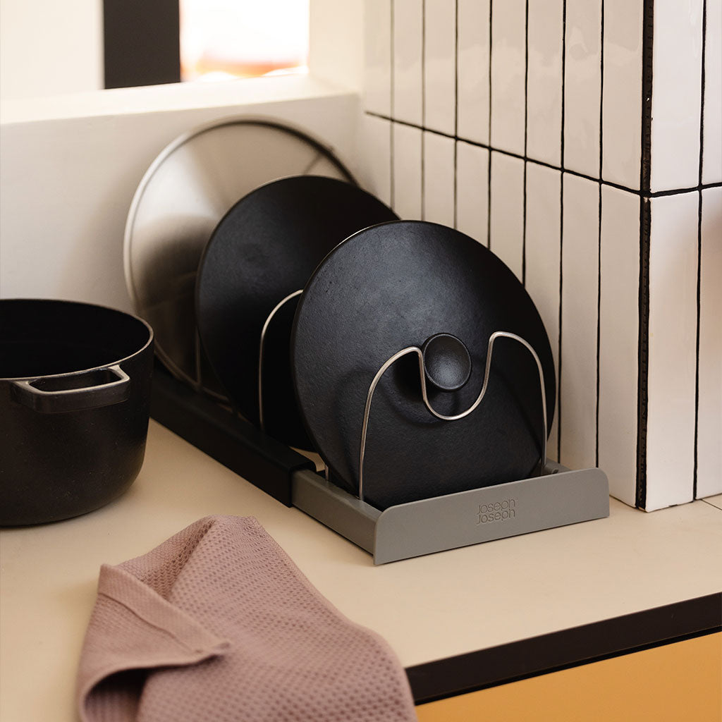 Organizer Per Coperchi Pentole - Porta Coperchi Da Cassetto Con 6 Divisori - Foto 6