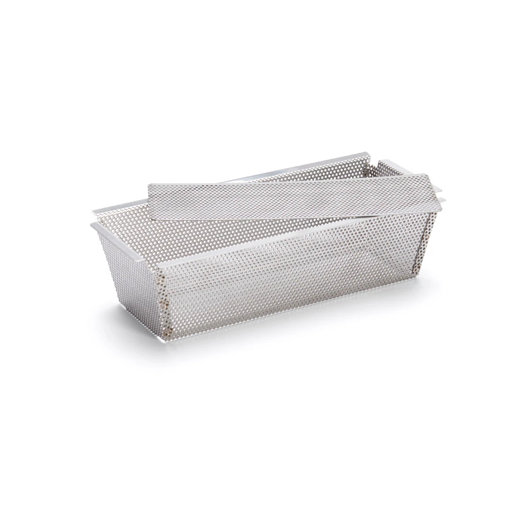 De Buyer Rectangular Fluted Tart Tin With Removable Base - Professional Grade, Grey