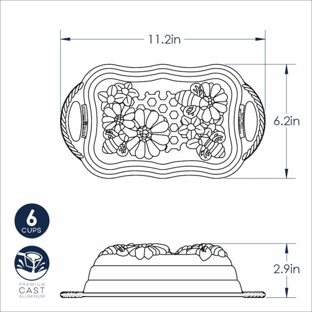 Molde Loaf Pan Honeycomb Nordic Ware-NOR94877