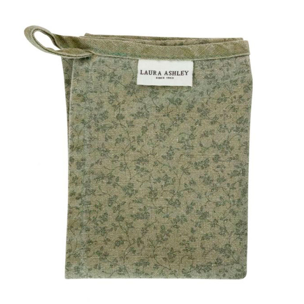 Paño de cocina Linen Collection de Laura Ashley-Verde floreado-LAU183151