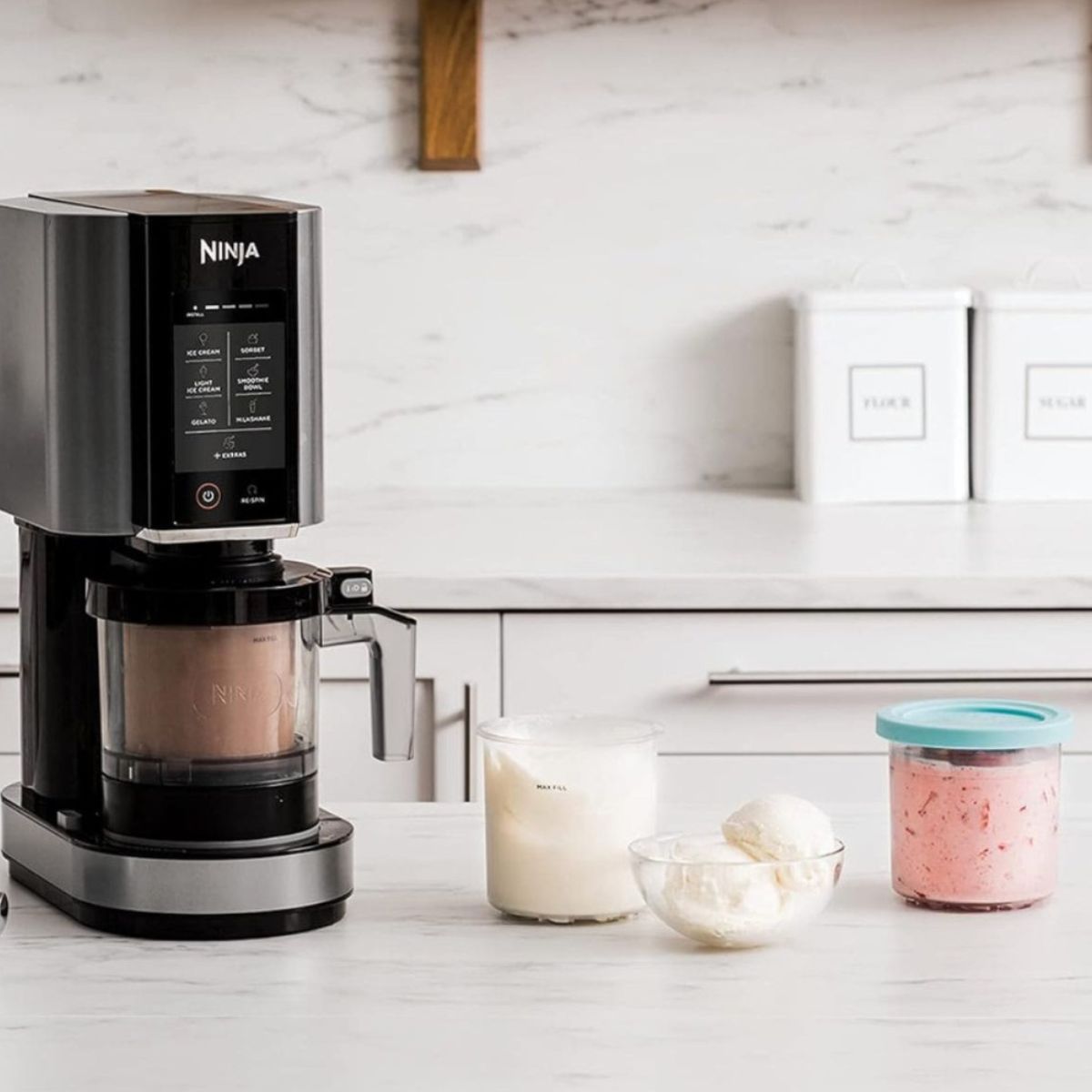 4 Pots Pour Ninja Creami Deluxe NC500/NC501 – 680 Ml, Sans BPA, Compatibles Lave-vaisselle (couvercles Colorés)