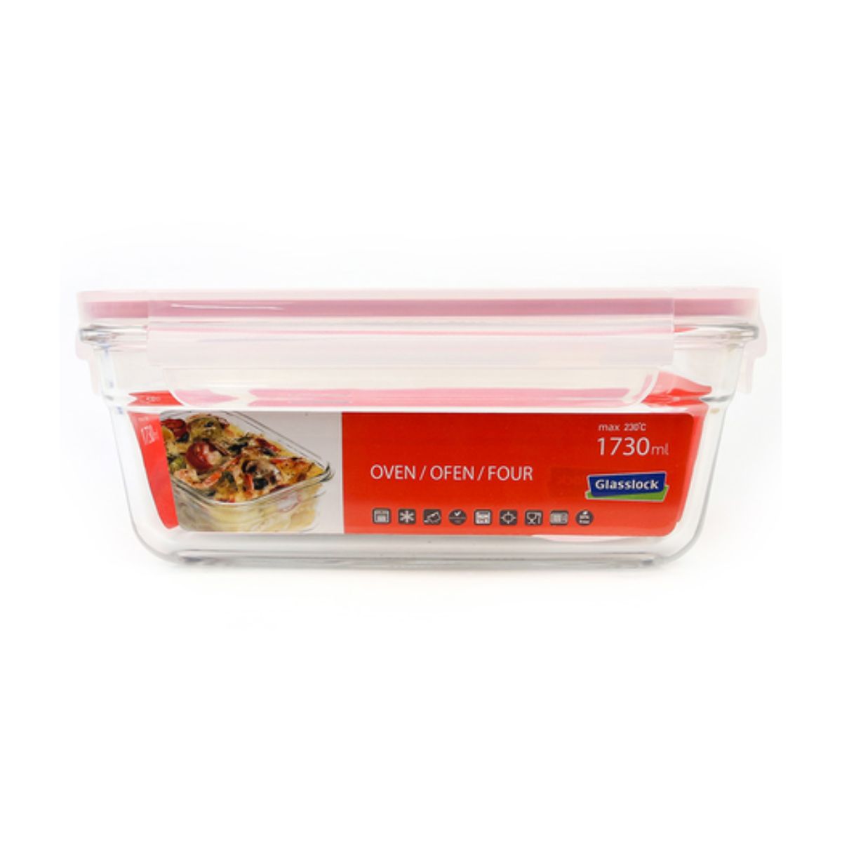 LocknLock Set di 2 contenitori ecologici per alimenti con coperchio, set di contenitori rettangolari da 1 LocknLock Set di 2 contenitori ecologici per alimenti con coperchio, set di contenitori rettangolari da 1