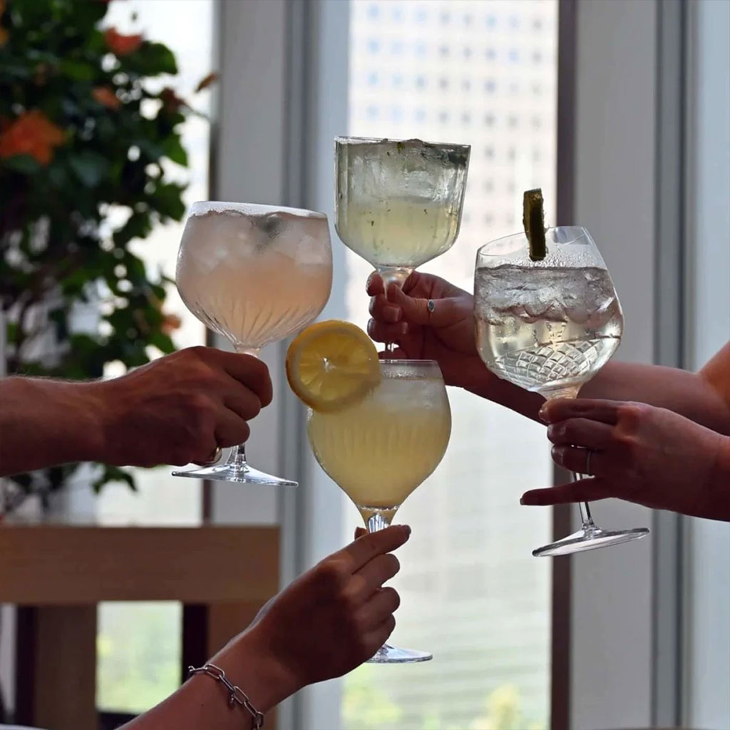 Bormioli Luna Cestino Bicchieri | Vetro | 3 Pezzi | Made In Italy | Lavabile In Lavastoviglie - Foto 13