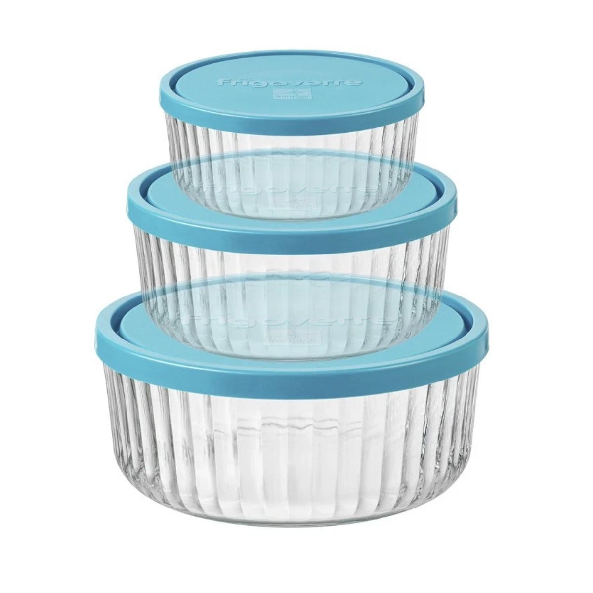rösle aufbewahrung glas Set aus 3 Glasbehältern mit Deckel Frigoverre Bormioli Rocco