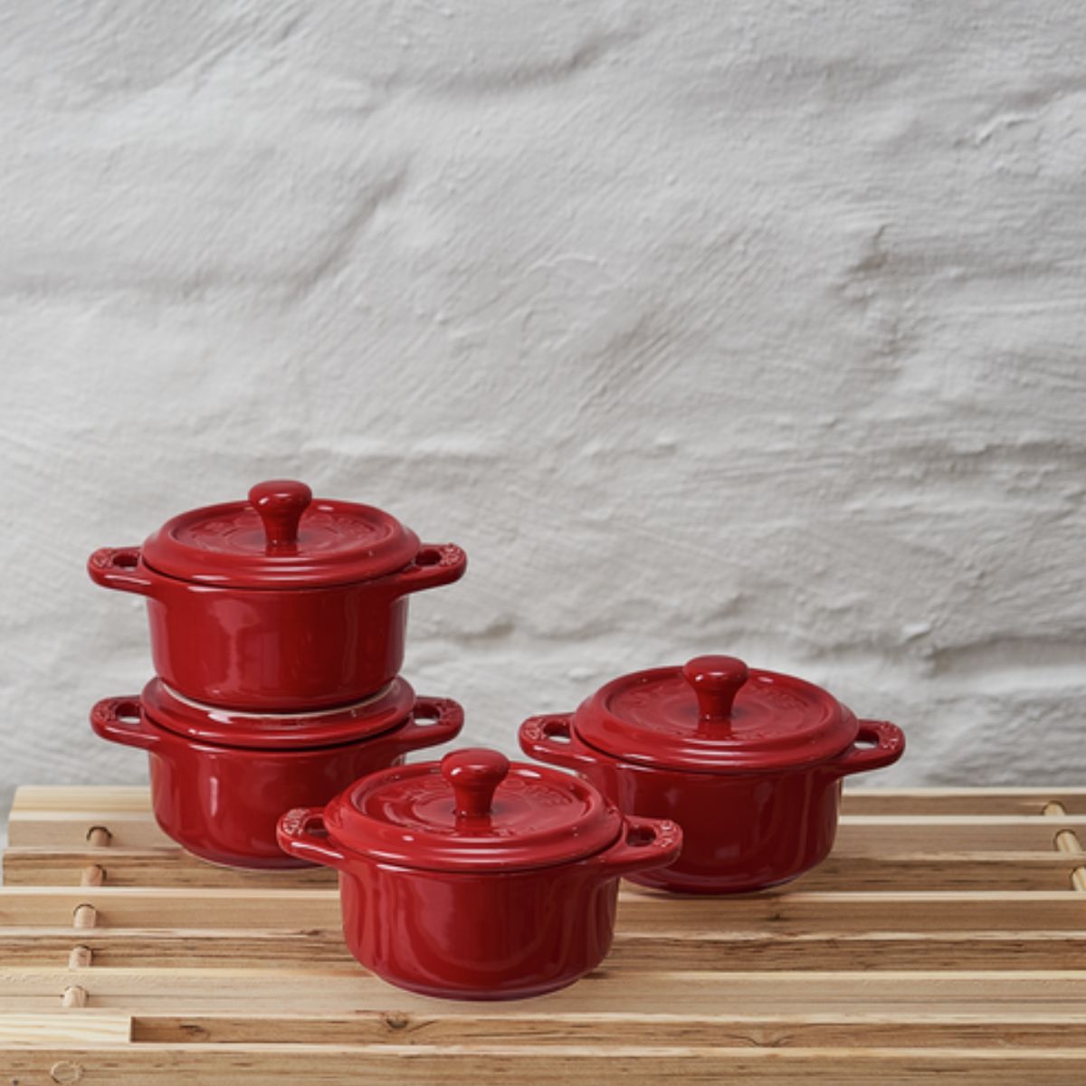 Set of 4 Staub Ceramic Mini Cocottes - Claudia&Julia