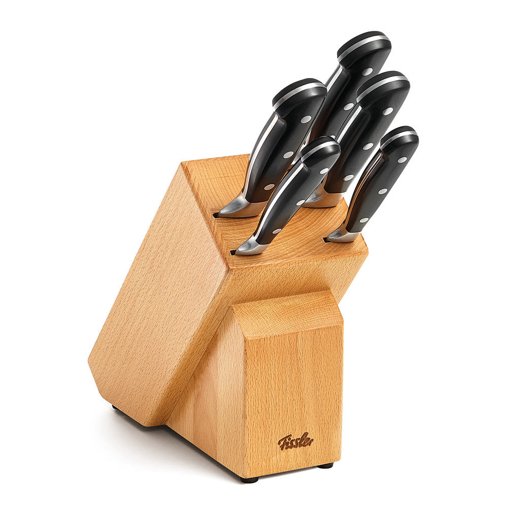 Tacoma de madera con 5 cuchillos de cocina Alaska Fissler-