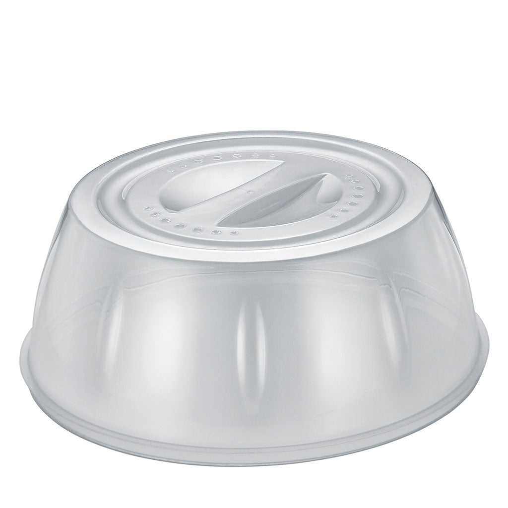 3er-Set Mikrowellen-Abdeckhaube – Transparent Mit Farbigem Ventil – Ø Ca. 26 Cm, Höhe 11 Cm – Aus