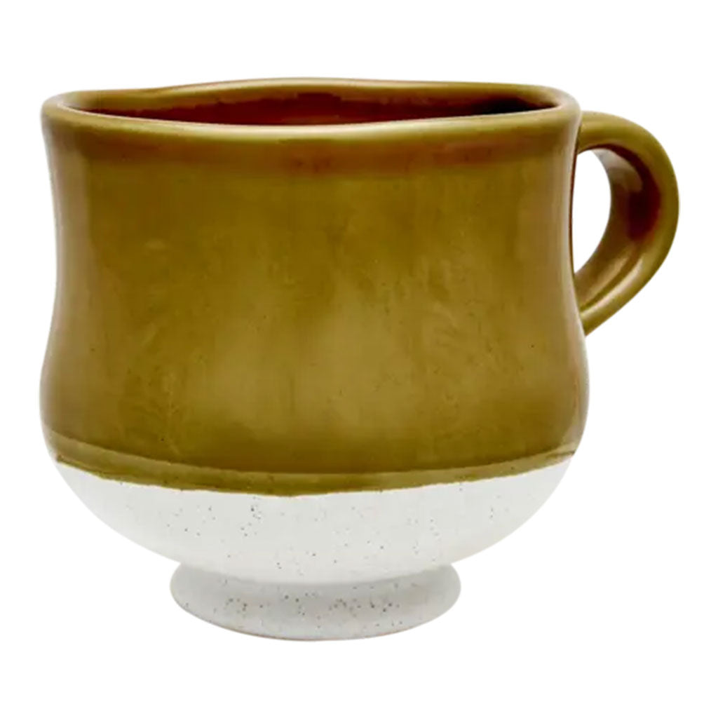 Taza cerámica tipo capuccino Leo de Affari of Sweden-Mostaza-AFF08135506