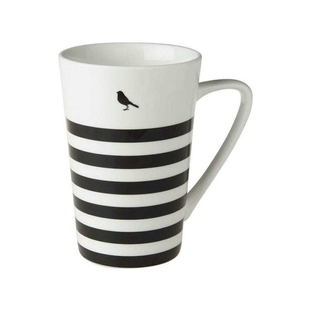 Tazas de Porcelana Black&White XL Dutch Rose-Streep Bird-LAU174260