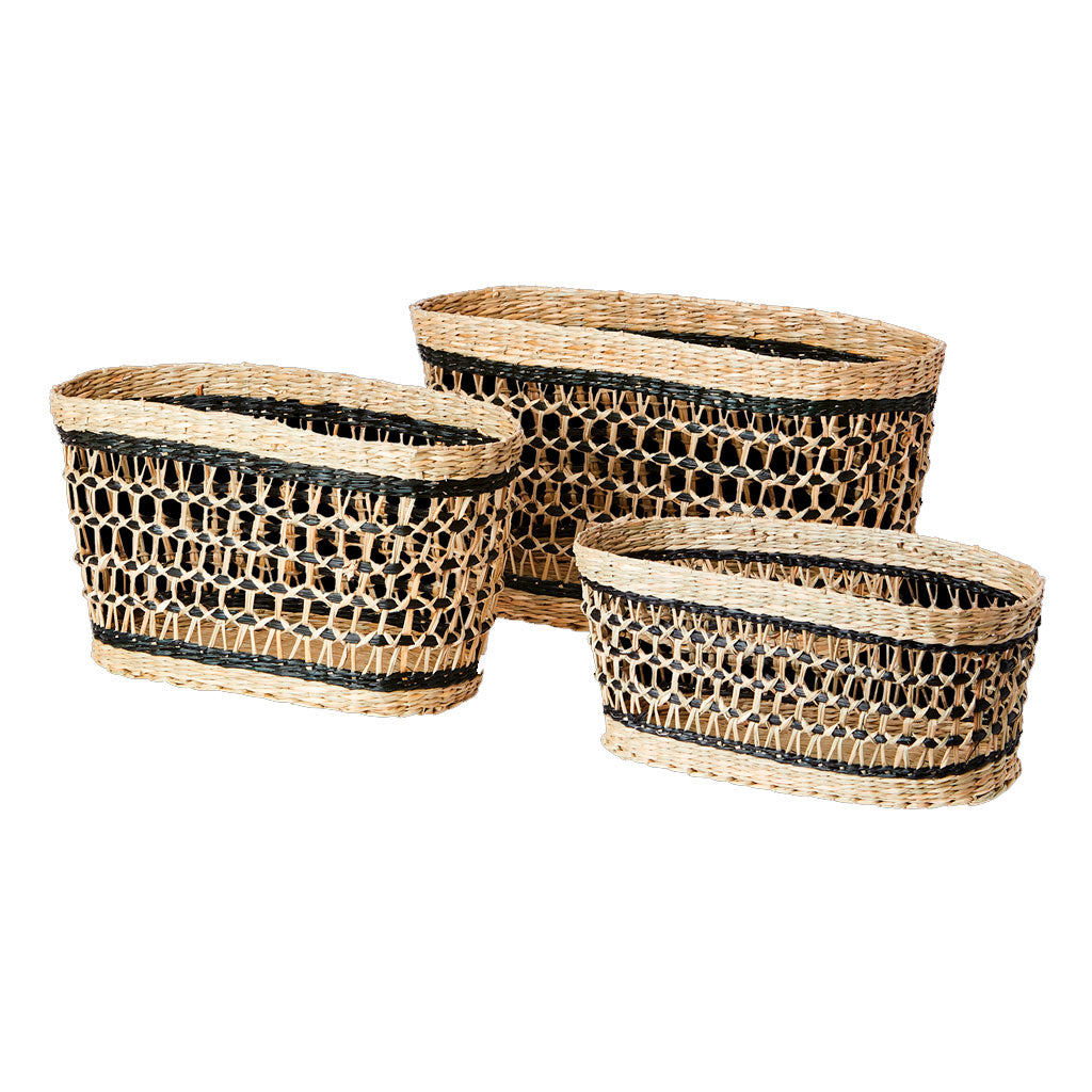 Set de 3 cestas de fibra marina Collect Affari of Sweden-AFF08450500