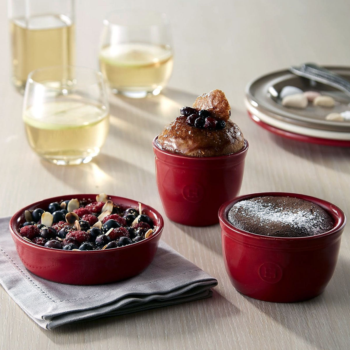 Set aus zwei Crème-brûlée-Förmchen von Emile Henry