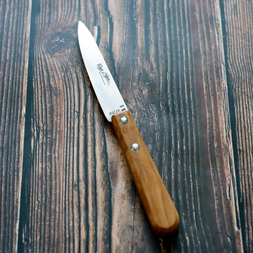 Cuchillo de cocina mango de madera de olivo Roger Orfevre-Puntilla 9 cm-ORF451387