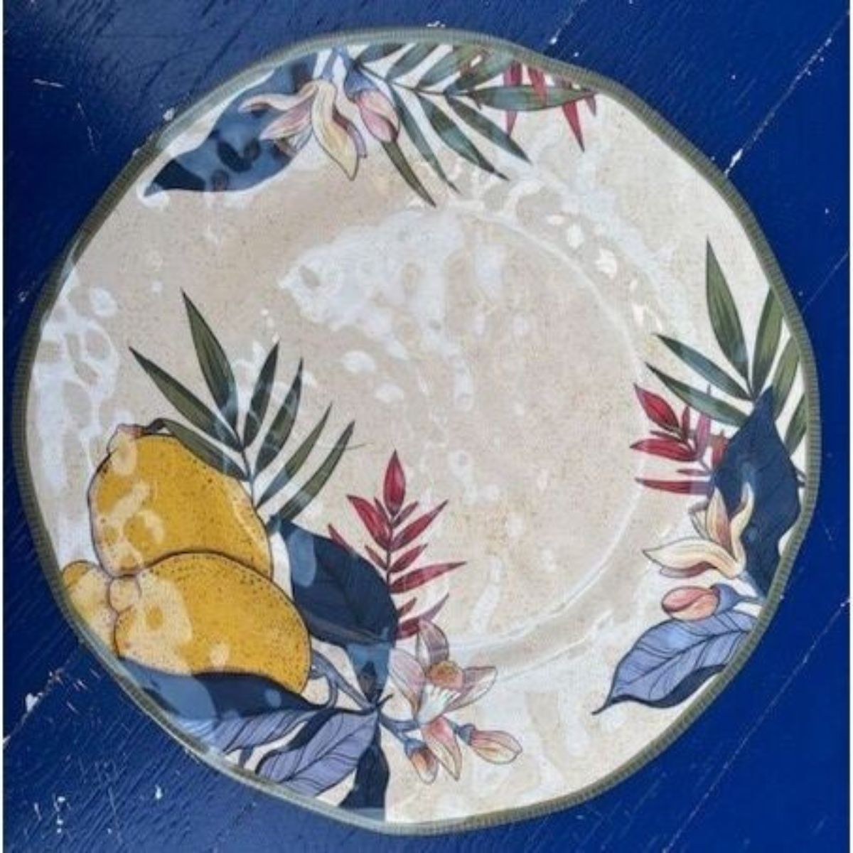 Set de 2 platos planos de melamina Limù Rose & Tulipani – Claudia&Julia