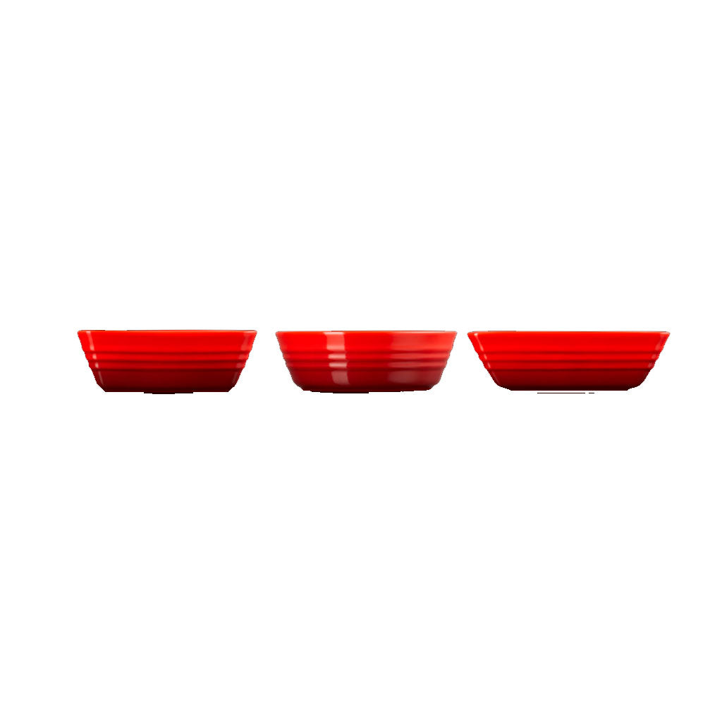 Le Creuset Set of 3 Tapas Dishes in Cerise Le Creuset Set of 3 Tapas Dishes in Cerise