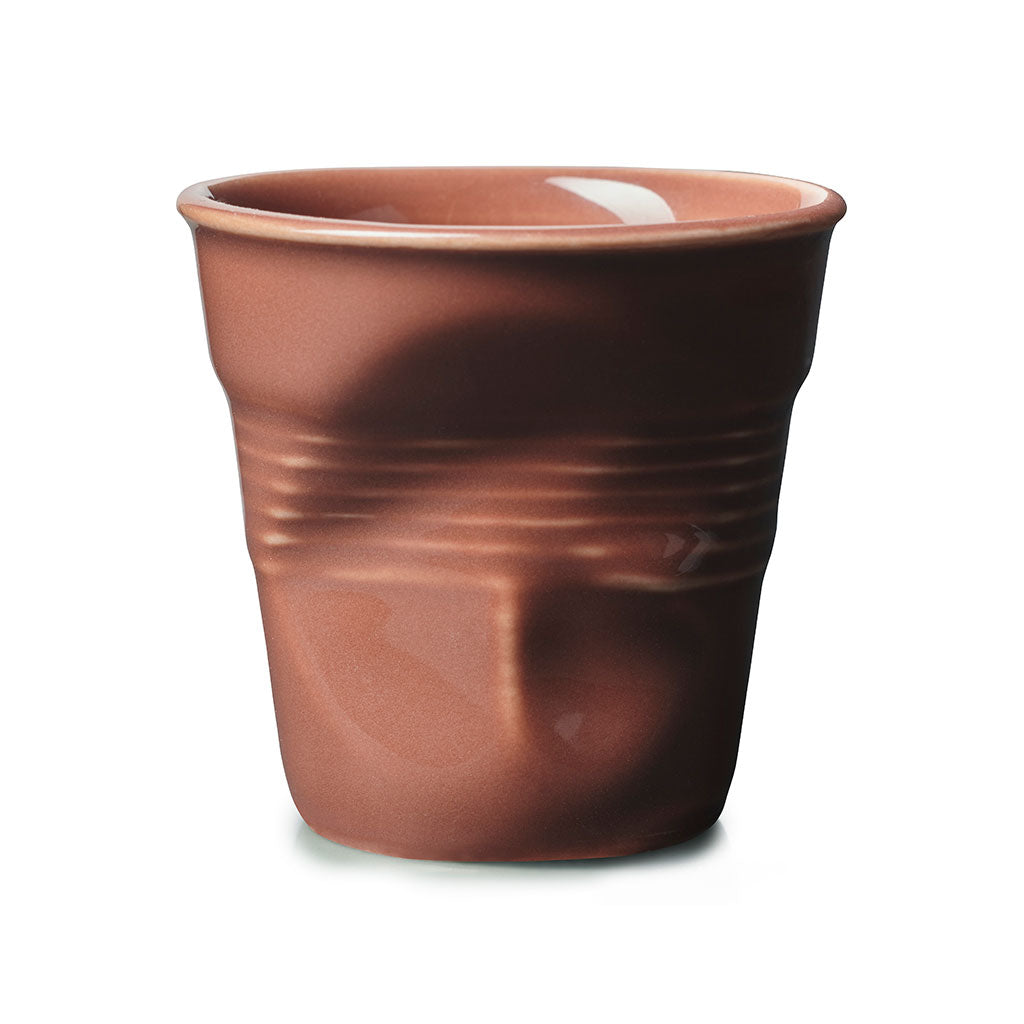 Taza arrugada tipo espresso de porcelana 80 ml Revol-Tierra Quemada (Nuevo Color)-REV659561