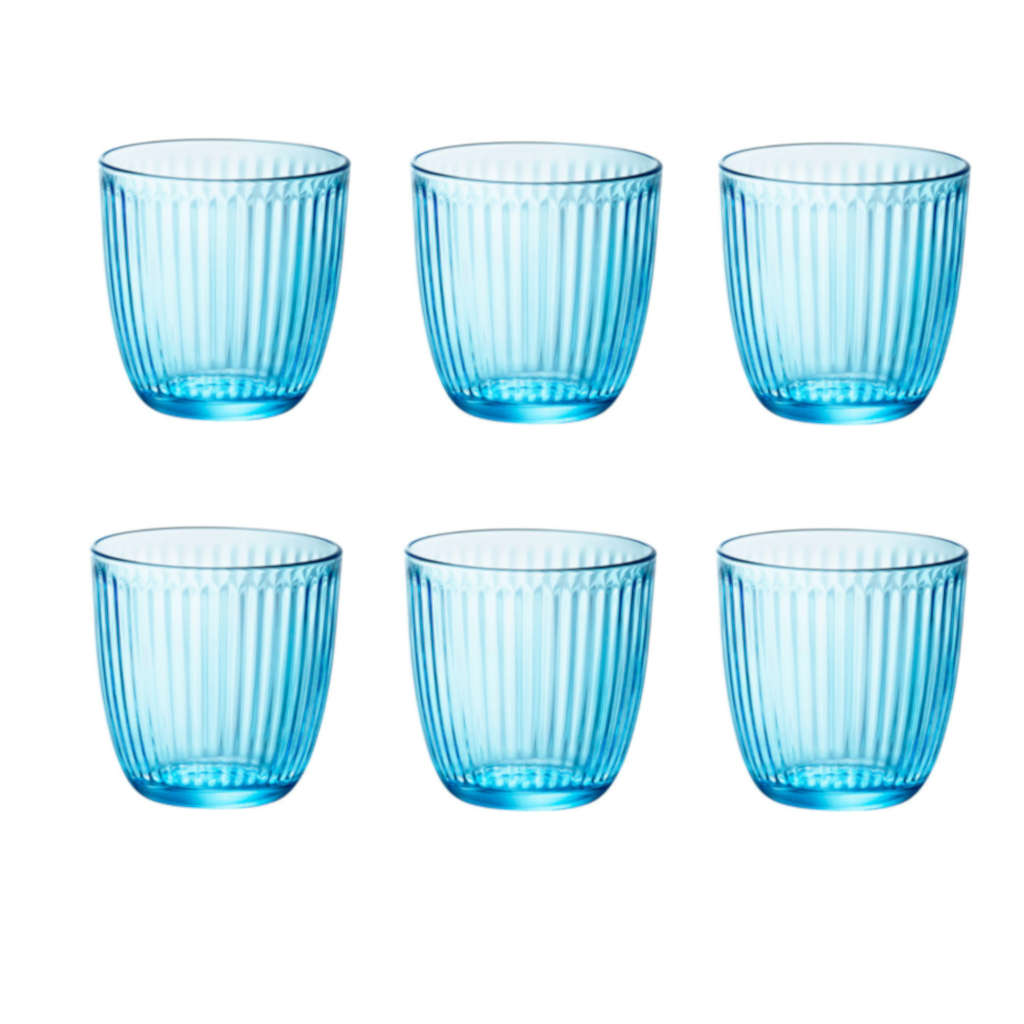 Vaso de cristal Acqua de Bormioli Rocco-Pack de 6 Azul-LUI580502M04121990