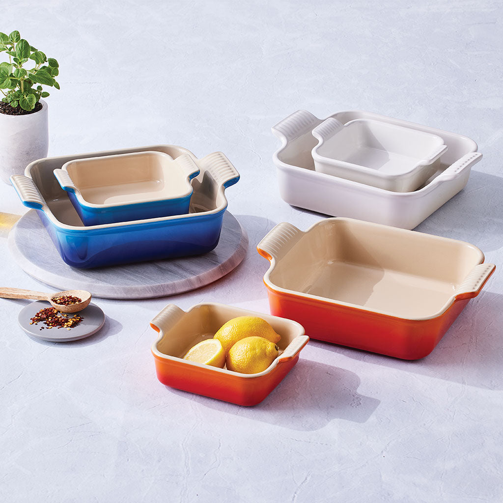 L Oval Le Creuset Rectangular Dish With Platter Lid In