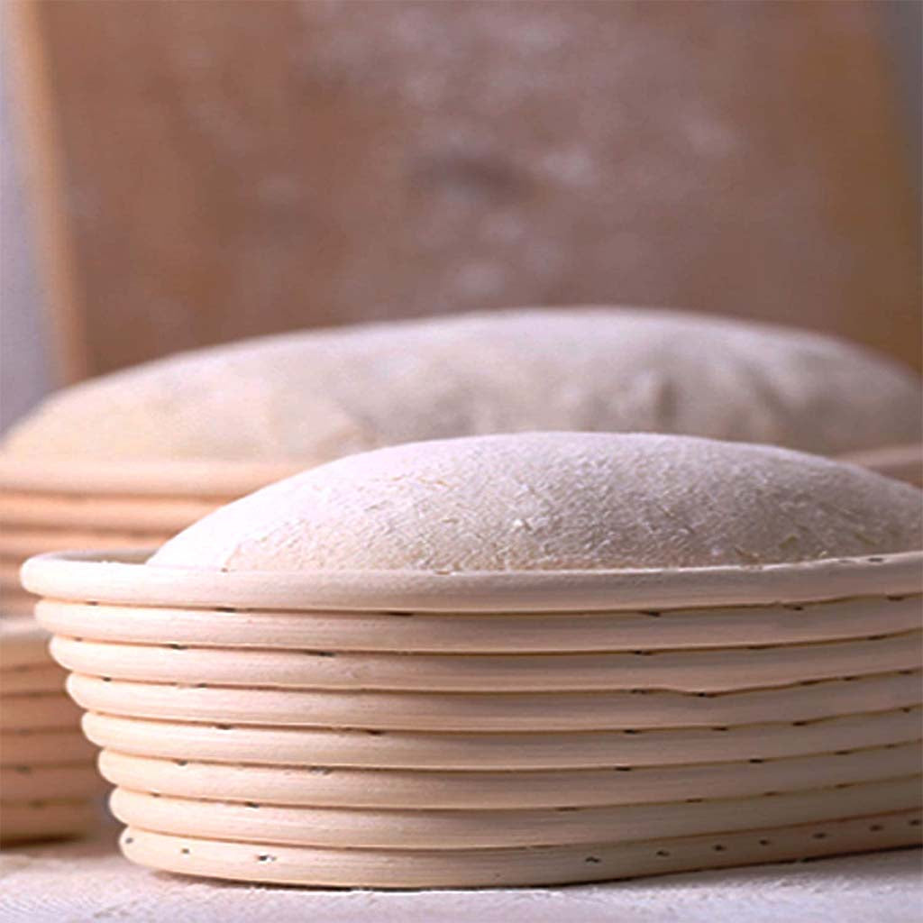 Banneton o molde redondo de rattan para fermentar pan de Ibili. Precio  diámetro 22 cm
