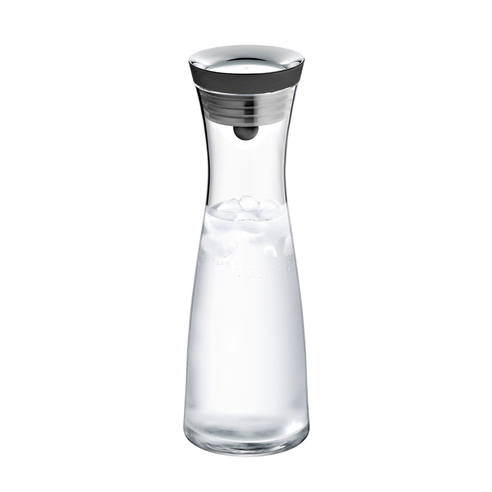  Botella tradicional de vidrio estriada de 1 litro con tapón  oscilante de cerámica : Hogar y Cocina